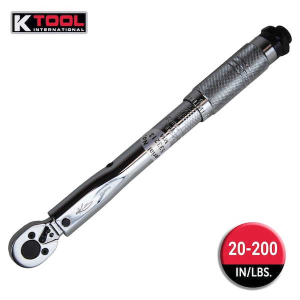Ratcheting Torque Wrench, 3/8" Drive